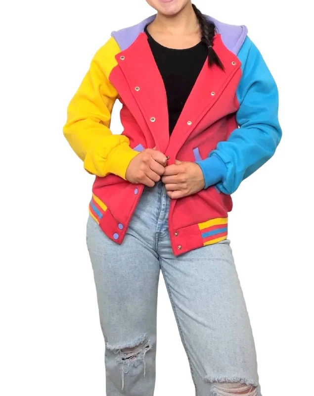 Great Bargains Teddy Jacket In Coral Multi