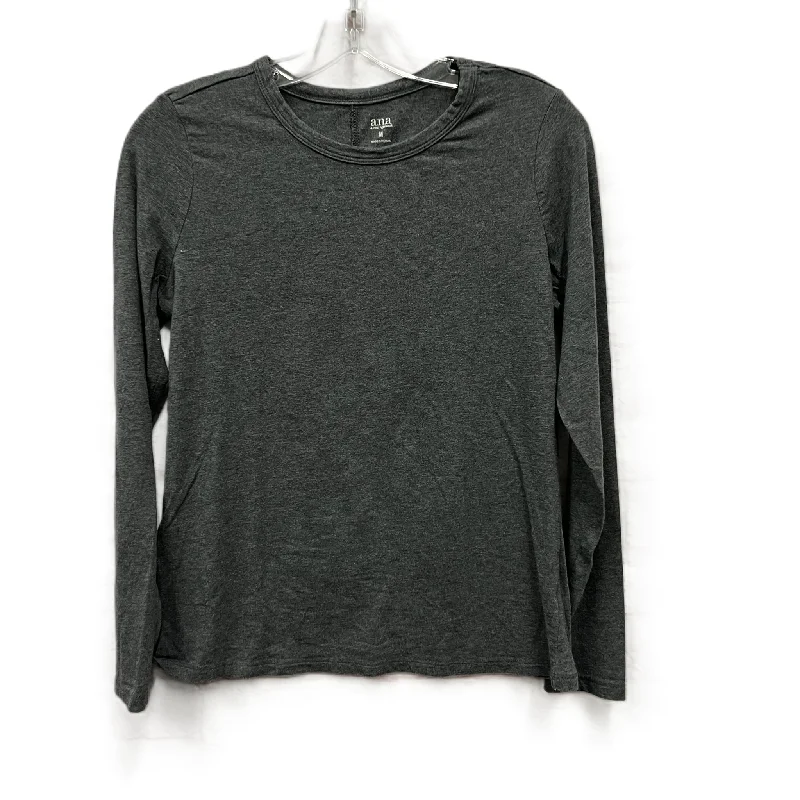 Price Cut Top Long Sleeve By Ana In Grey, Size: M