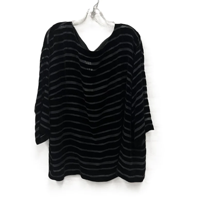 Deal Zone Top Long Sleeve By Eileen Fisher In Black, Size: 1x