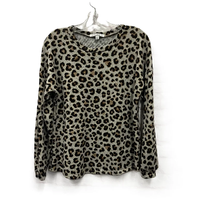 Daily Deals Top Long Sleeve By Green Envelope In Brown, Size: S