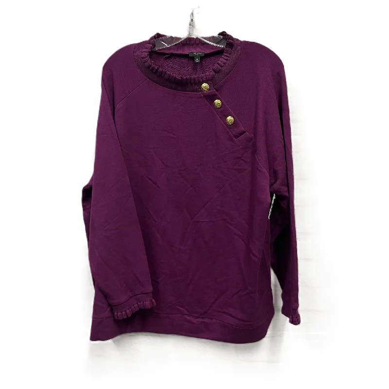 Special Offer Top Long Sleeve By Talbots In Purple, Size: 2x