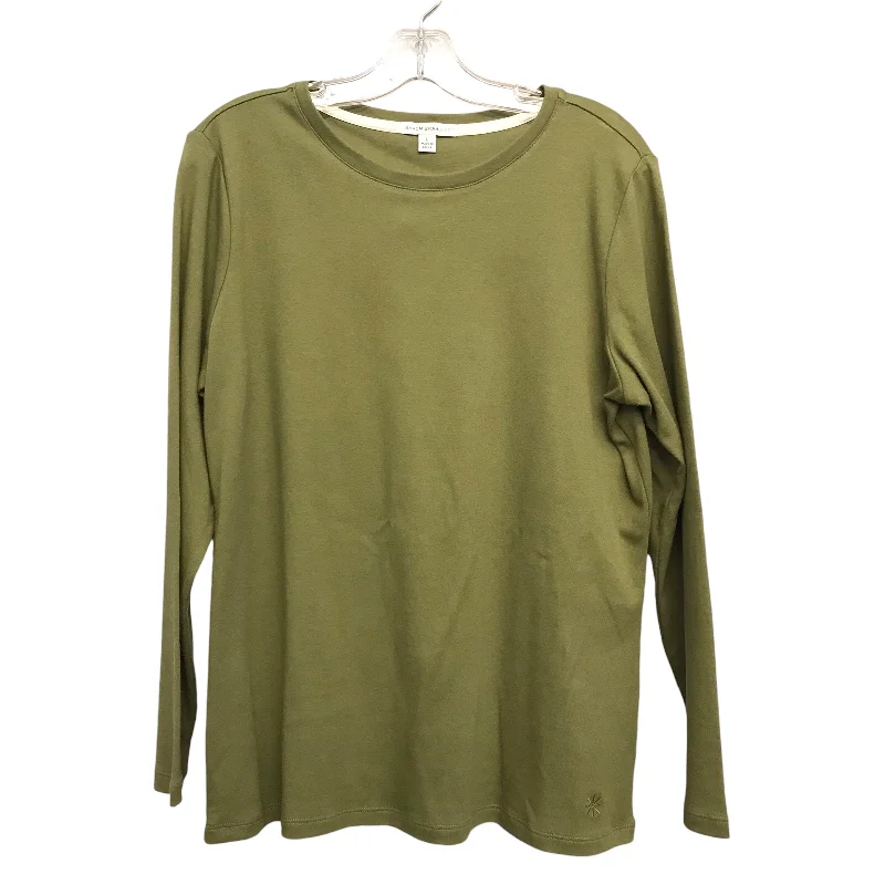 Instant Discount Top Ls Basic By Isaac Mizrahi Live Qvc In Green, Size:L