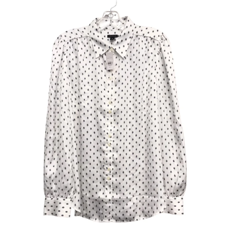 Huge Discounts Top Ls By Ann Taylor In Blue & White, Size:M