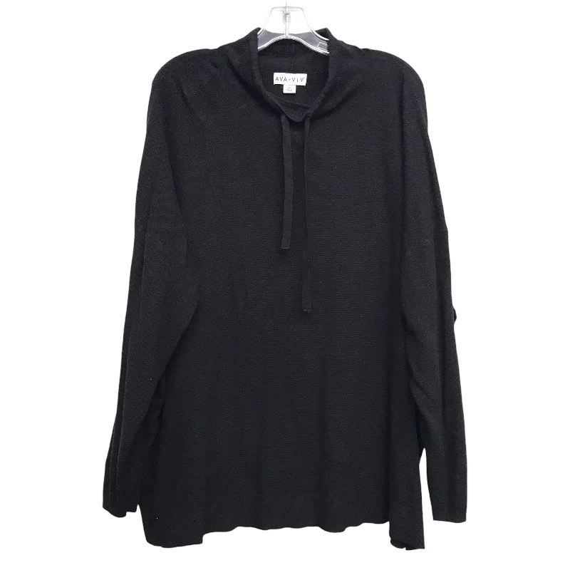 New Markdowns Top Ls By Ava & Viv In Black, Size:4X