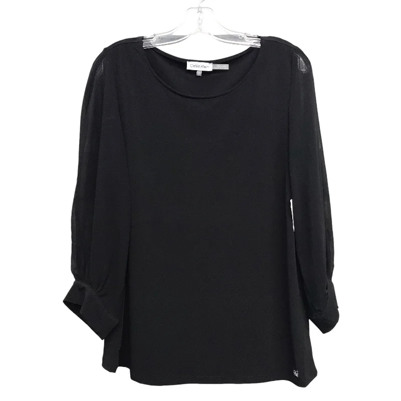 Special Offer Top Ls By Calvin Klein In Black, Size:M