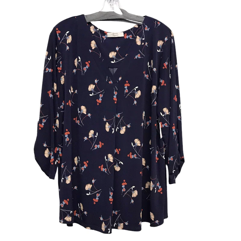Best Seller Top Ls By Beacon Apparel In Floral Print, Size:3X