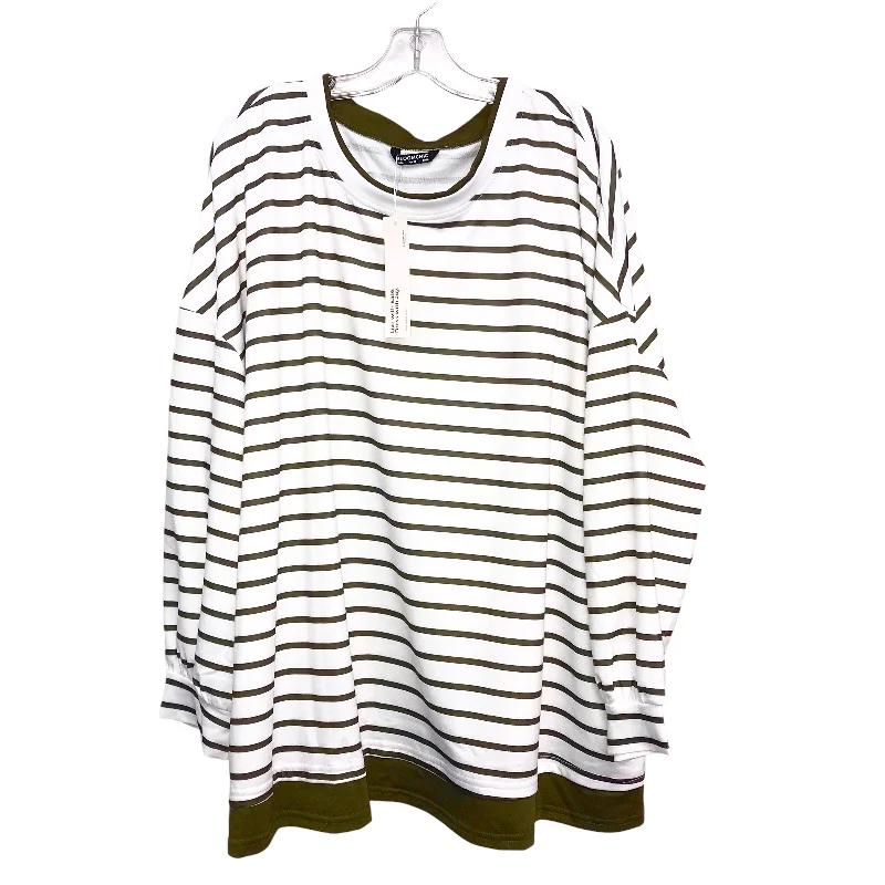 Clearance Event Top Ls By Bloomchic In Striped Pattern, Size:4X