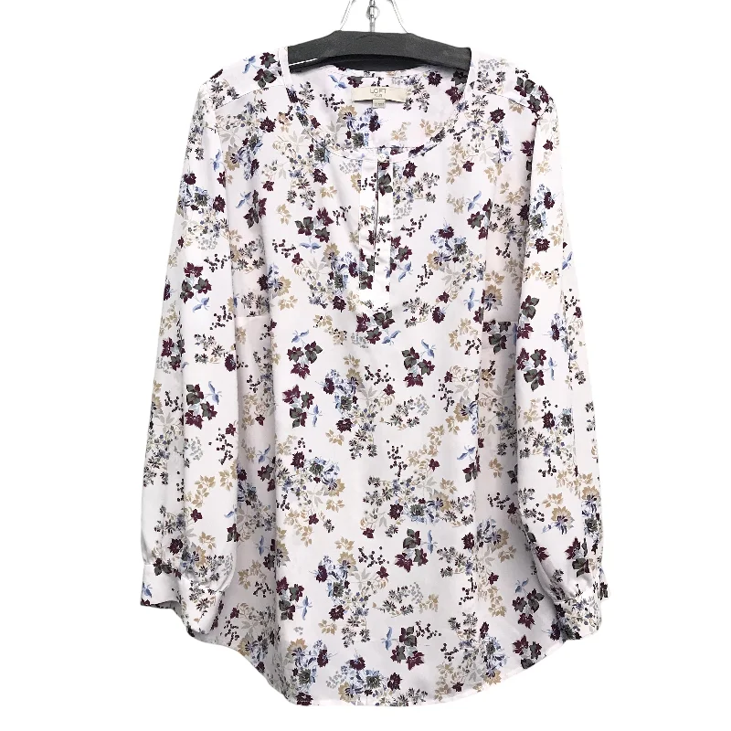 Exclusive Online Offer Top Ls By Loft In Floral Print, Size:3X