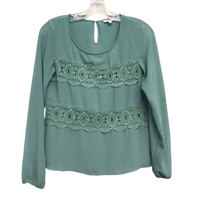 Online Only Top Ls By Naked Zebra In Green, Size:S