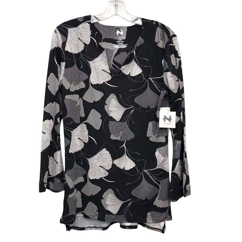 Today’s Deal Top Ls By Natori In Black & Grey, Size:S