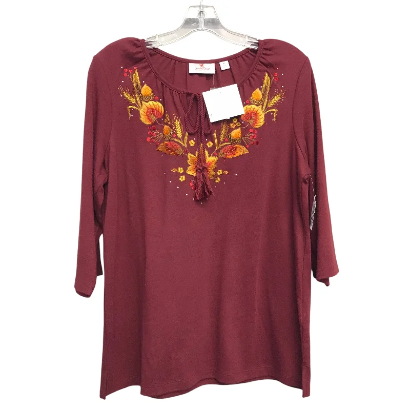 Fantastic Offers Top Ls By Quaker Factory In Red, Size:M