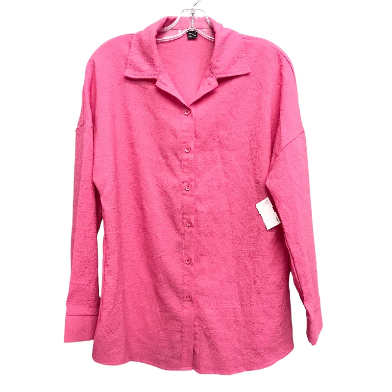 Deal Explosion Top Ls By Shein In Pink, Size:M