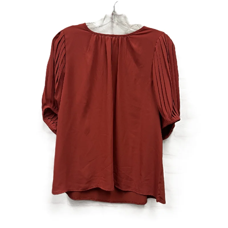 Bonus Savings Top Short Sleeve By Ann Taylor In Orange, Size: M