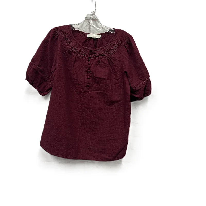 Anniversary Sale Top Short Sleeve By Loft In Red, Size: M