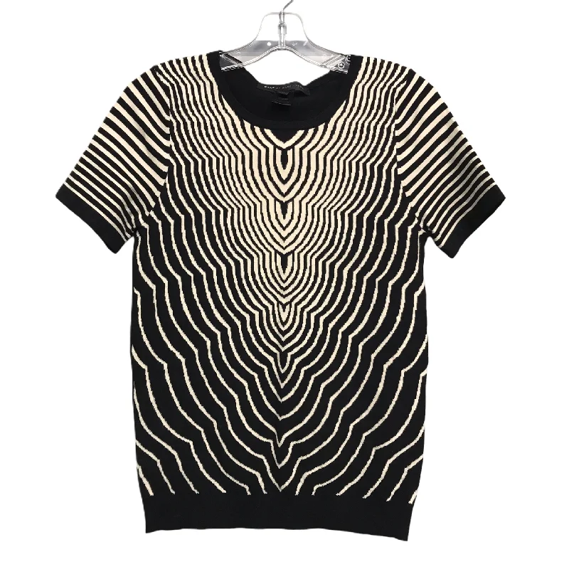 Deep Discounts Top Short Sleeve Designer By Marc By Marc Jacobs In Black & Cream, Size: M