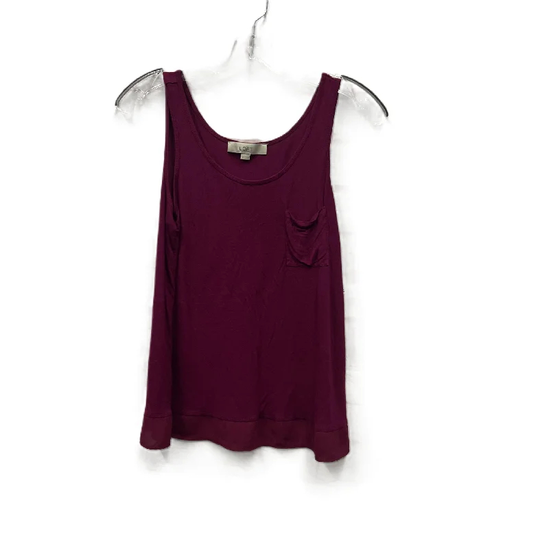 Discount Days Top Sleeveless By Loft In Purple, Size: M