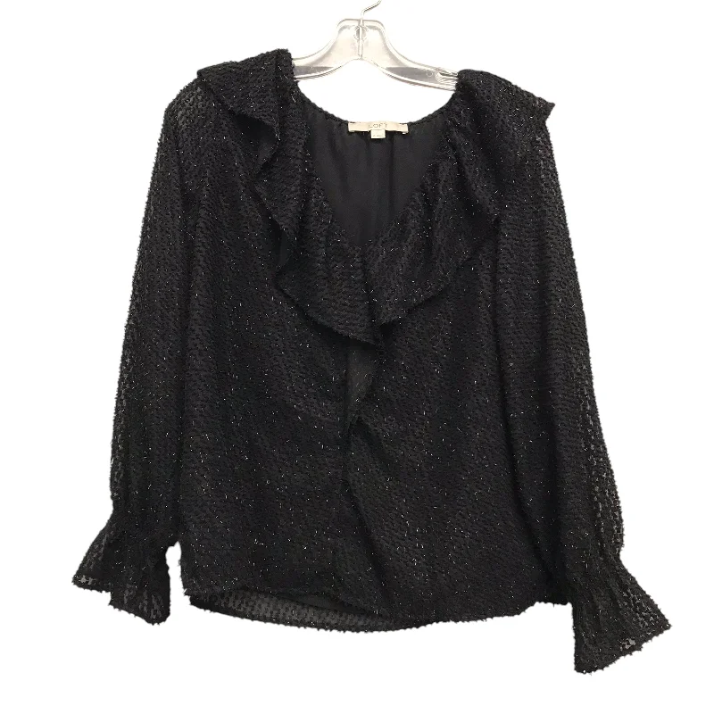 Stock Clearance Tunic Ls By Loft In Black, Size:Xs
