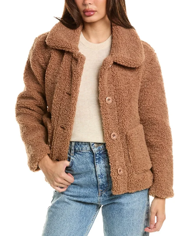 Shop and Save Urban Republic Sherpa Textured Button Coat