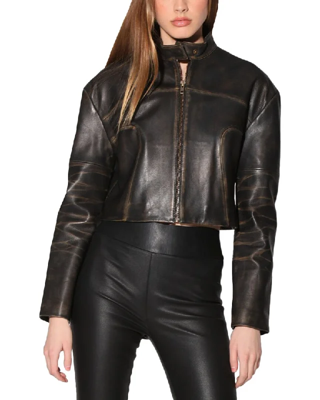 Special Price Walter Baker Shayleigh Leather Jacket