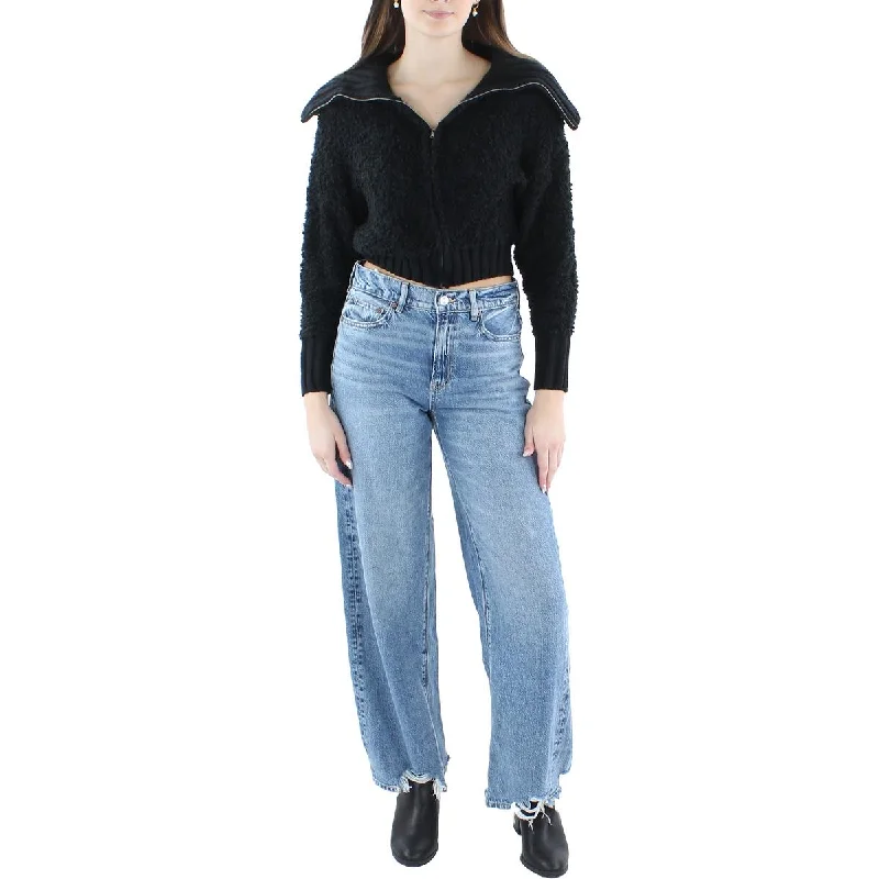 Daily Specials Womens Knit Zipper Soft Shell Jacket