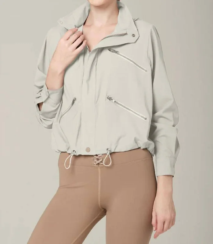 Best Seller Zip Locked Waterproof Lightweight Jacket In Ash Grey