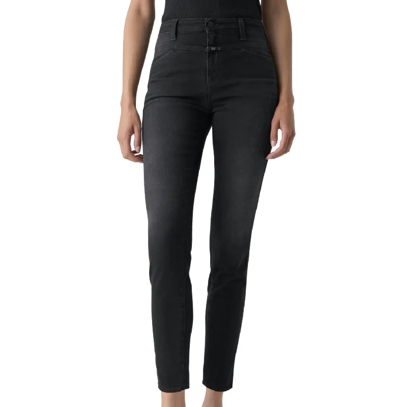 Price Cut A Better Blue Skinny Pusher Jean In Dark Grey