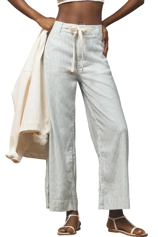 Limited Availability Addison Drawstring Pant In Railroad Stripe