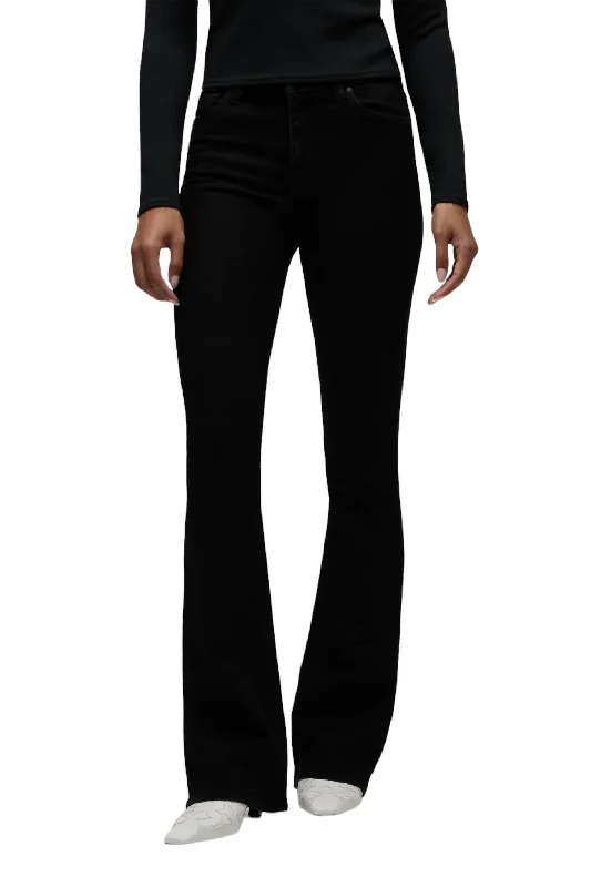 Act Now Barbara High Rise Bootcut Jean In Black