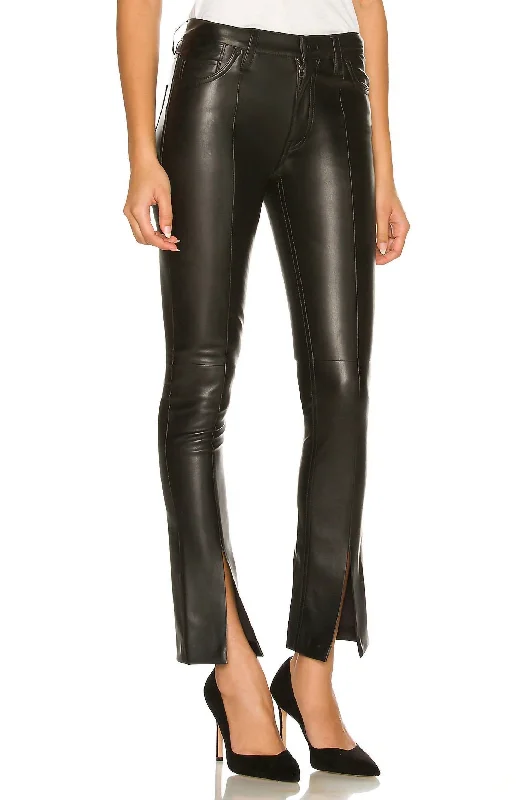 Massive Deals Barbara High Waist Straight Ankle Splice In Black