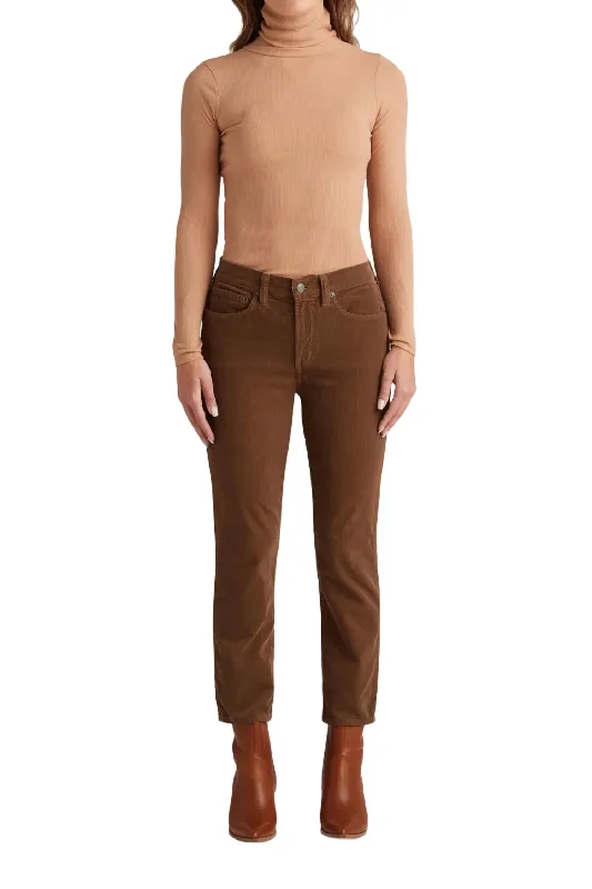 Hurry In Bree Corduroy Pant In Driftwood