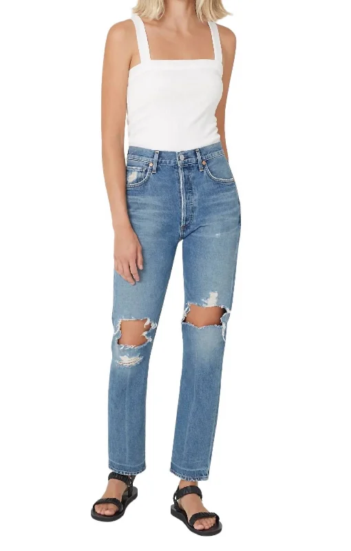 Special Price Charlotte Crop Straight Leg Jean In Soiree