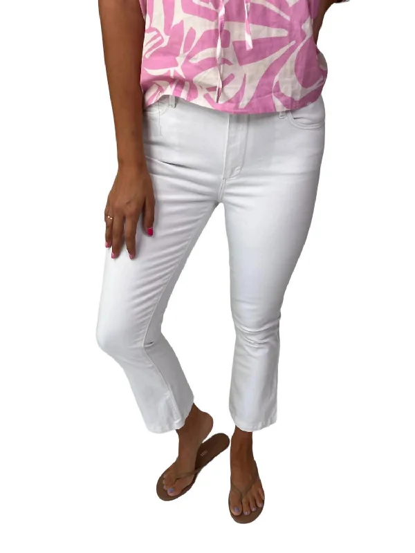 Big Savings Colette Crop Flare Jean In Crisp White