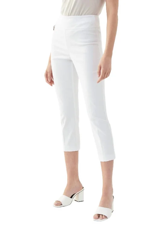 Doorbuster Deal Cropped Woven Pants In White