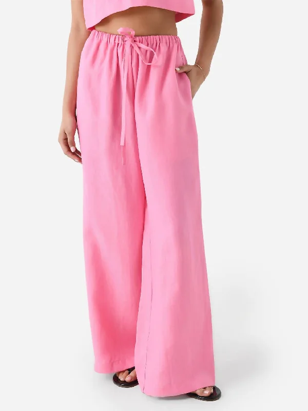 Price Buster Delphi Drawstring Pant In Rose