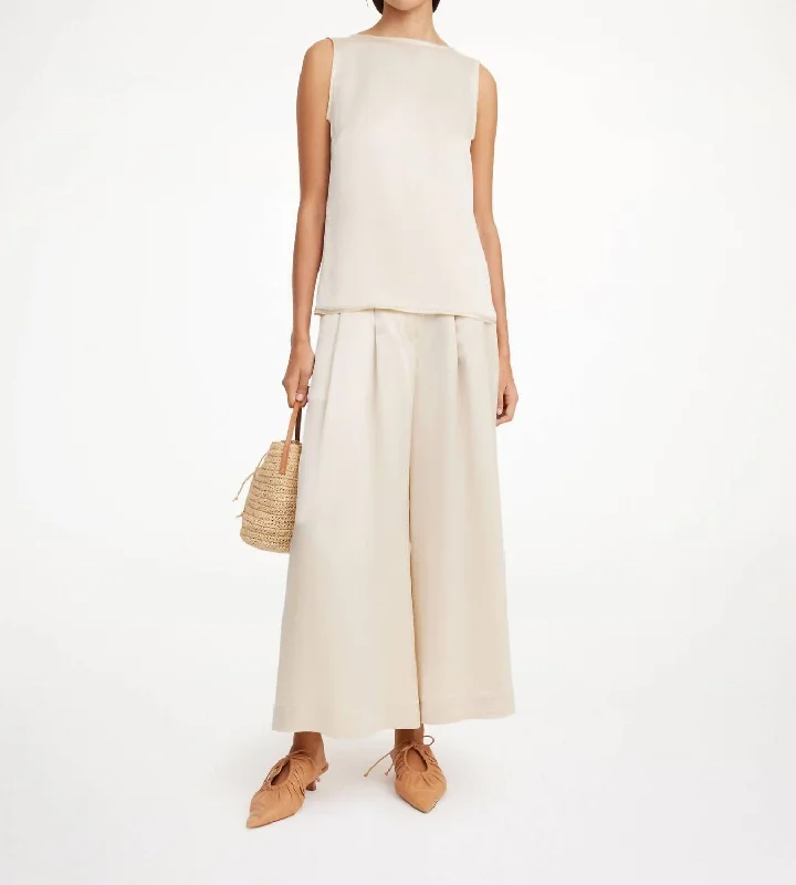 Price Reduction Dorite Wide-Leg Trouser Pants In Oyster Gray