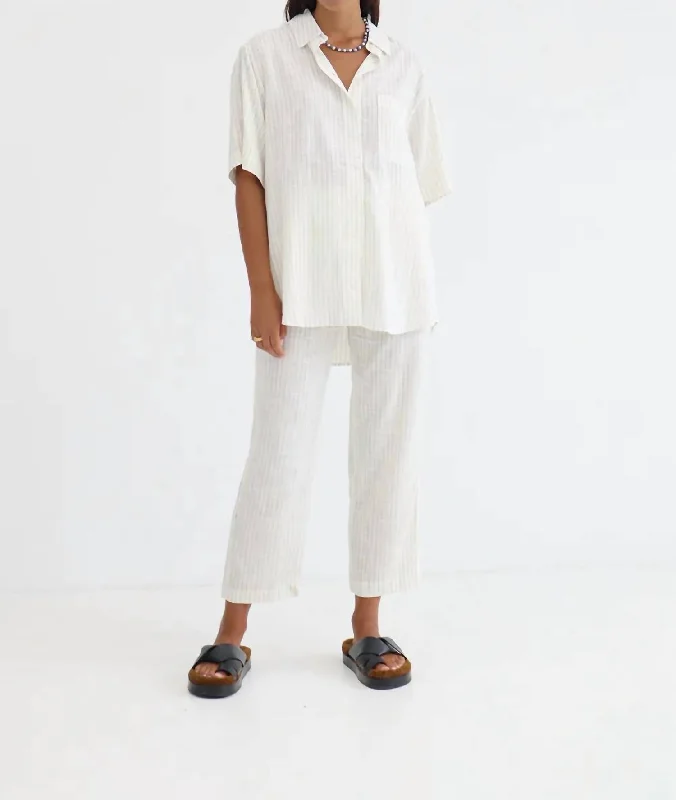 Can't Miss Genevieve Pants In White