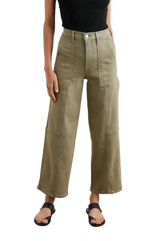 Best Bargains Getty Crop Utility Pant In Olive