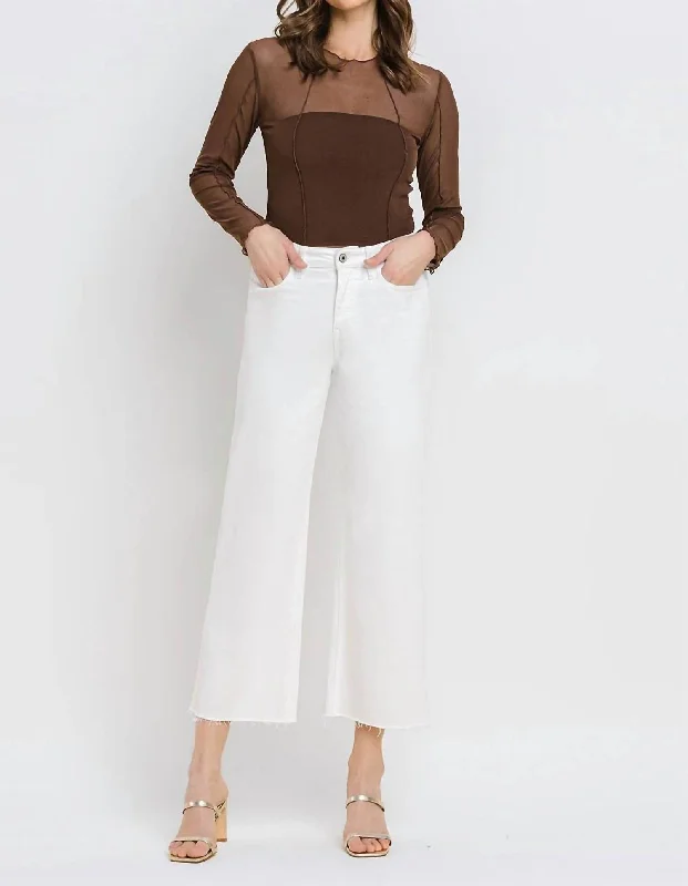 Limited Edition High Rise Crop Wide Leg Jean In White