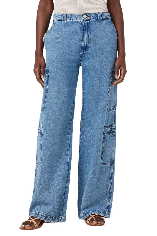 Exclusive Savings High Rise Welt Pocket Cargo Jean In Sandlot