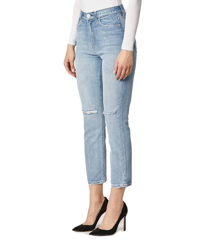 Deal Mania Holly High Rise Straight Jean In Light Wash