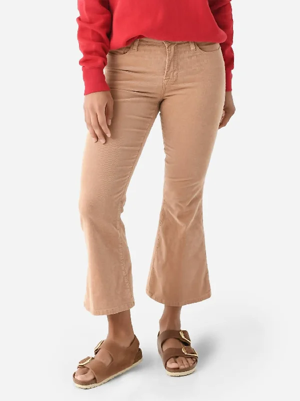 Price Meltdown Le Crop Flare Corduroy Jean In Light Camel