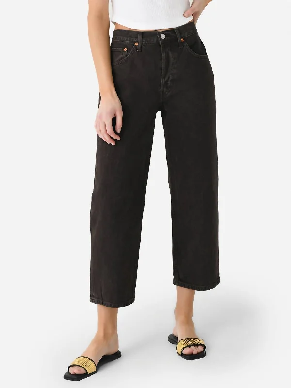Mega Deal Loose Crop Jean In Cocoa