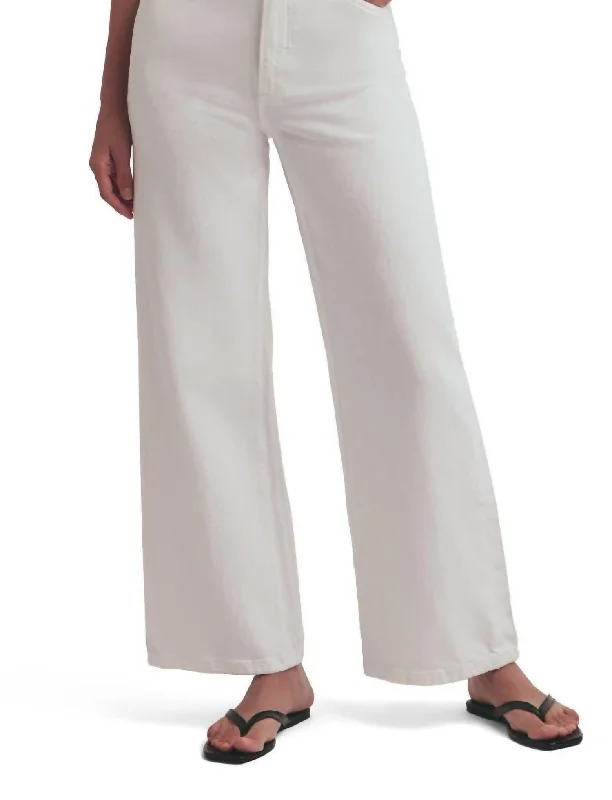 Can't Be Beat Mischa Wide Leg Jean In Leche