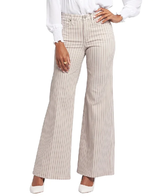Deal Dash NYDJ Mia Coastal Sands Stripe Palazzo Jean