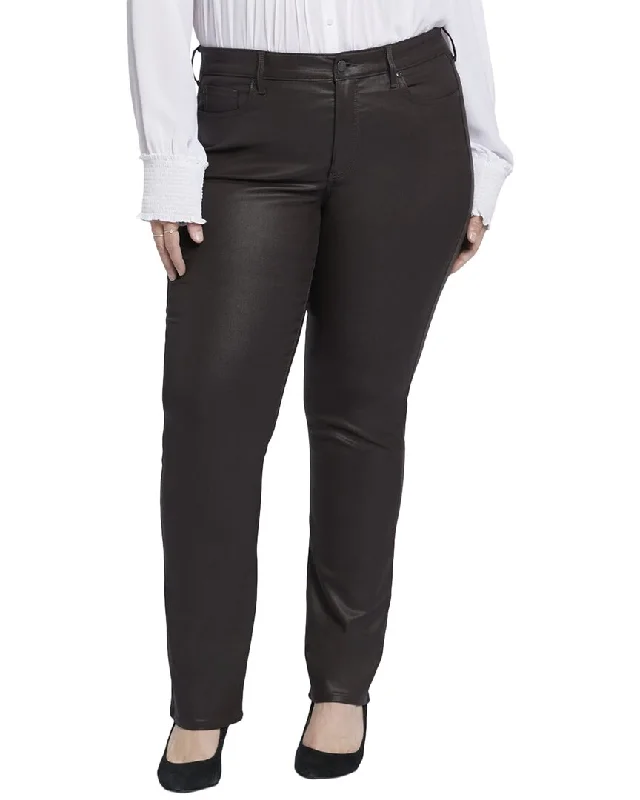 Today’s Special NYDJ Plus Marilyn Cordovan Coated Straight Leg Jean