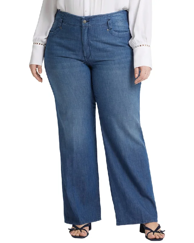 Exclusive Access NYDJ Plus Teresa Mission Blue Wide Leg Jean