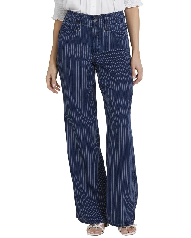 Shop and Save NYDJ Teresa Dark Ocean Wide Leg Jean