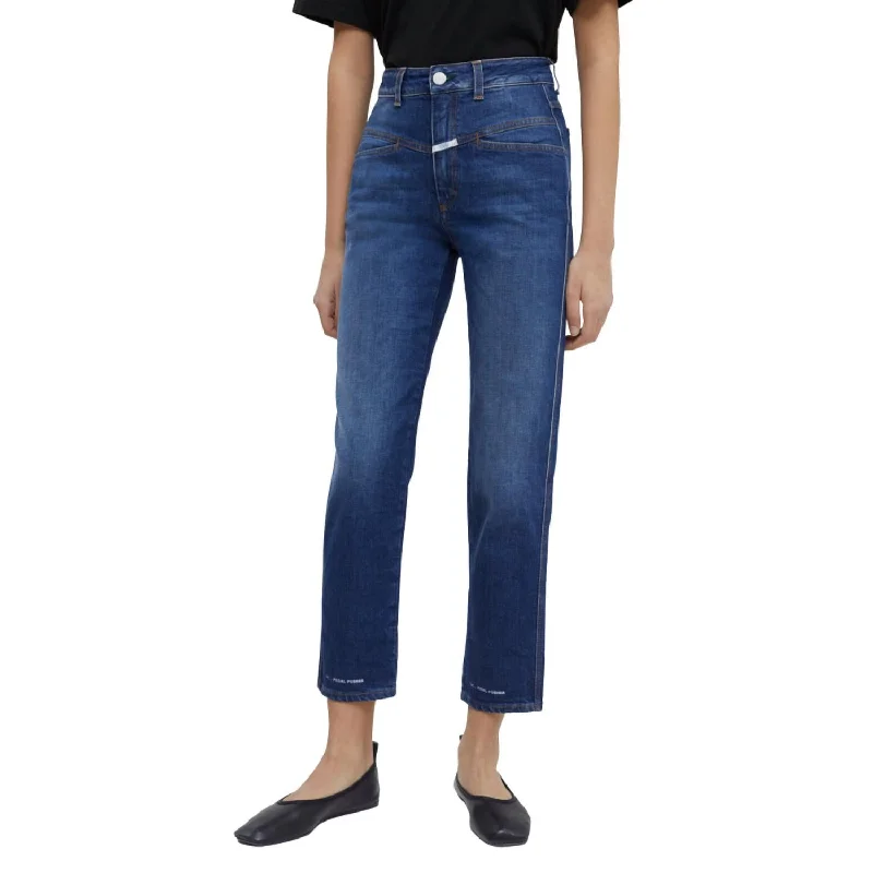 Major Savings Pedal Pusher Tapered Jean In Dark Blue
