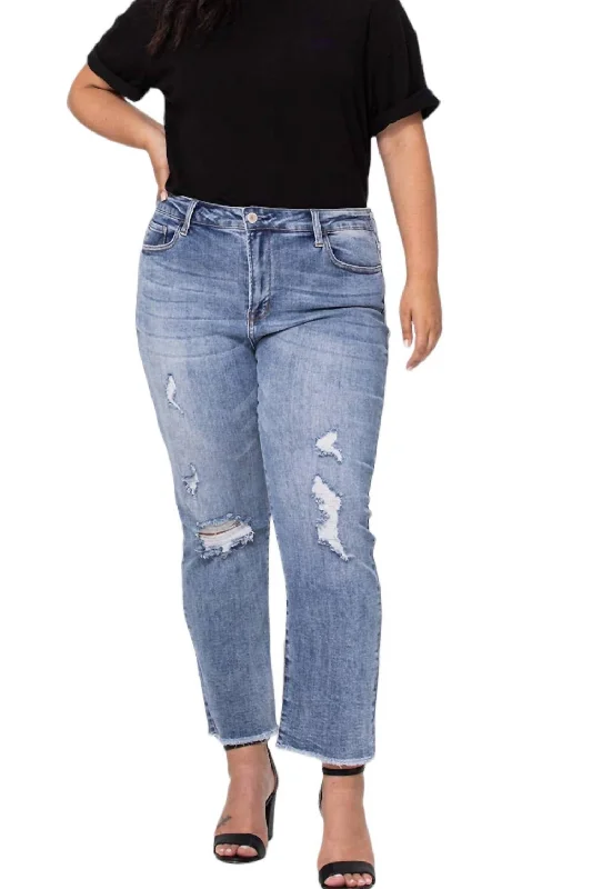 Amazing Deals Plus Size Straight Jean In Denim