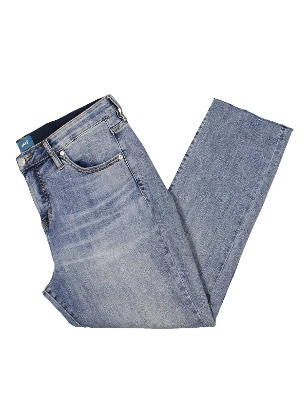Don’t Miss Out Plus Womens Mid-Rise Stretch Ankle Jeans